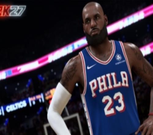 NBA2K27官推曬詹姆斯76人版2K游戲形象照：國王已經降臨費城