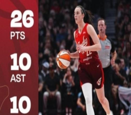 26+10+10！凯特琳克拉克第四次三双并列WNBA历史第三&控卫第一
