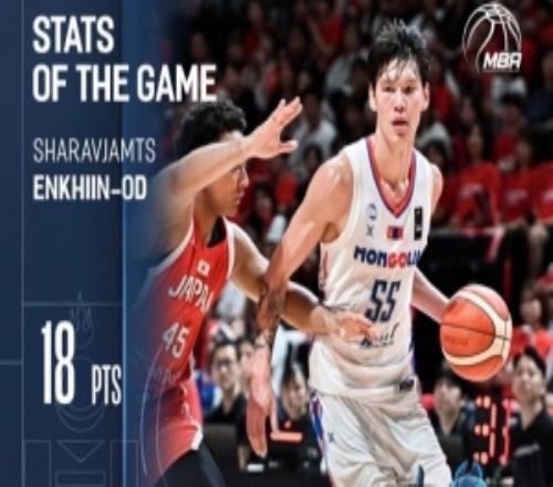 上一场砍下33+14+7!蒙古2米06后卫对阵日本二番战砍下18+10+9