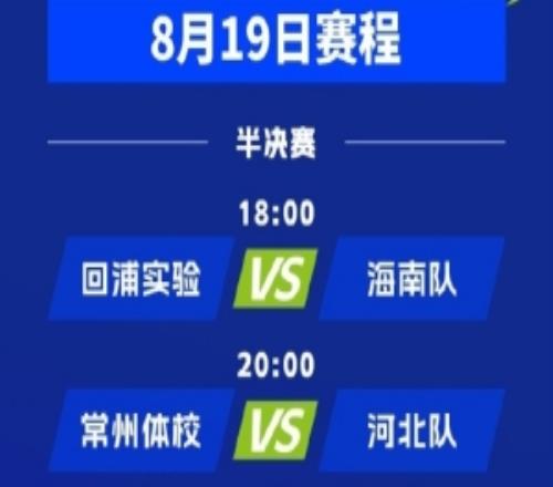 赛程公布2026年全国U15青少年篮球联赛男子组总决赛半决赛
