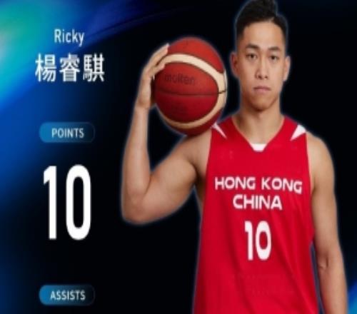 亚洲杯外围赛杨睿骐10+2+4&杨和9+3助中国香港三连胜头名晋级