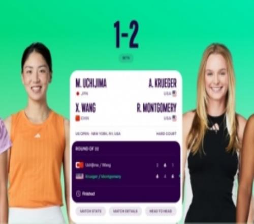 王欣瑜内岛萌夏02不敌本土外卡组合，无缘美网女双16强