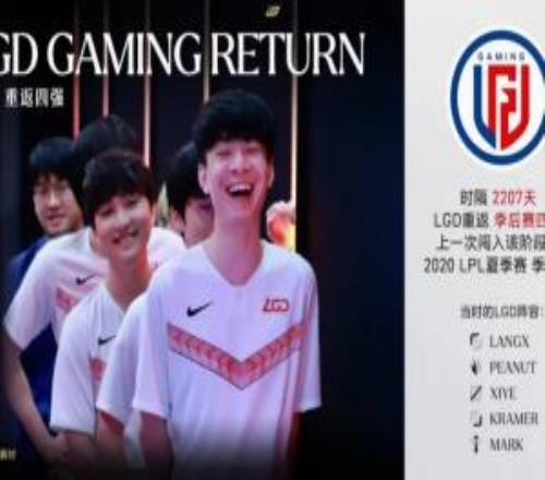LGD时隔2207天重返季后赛四强，上次追溯到2020LPL夏季赛