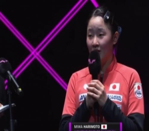 张本美和：第六局落后的时候以为要输了，三连冠超出自己的预期