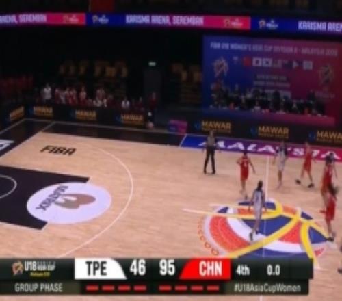 U18女篮亚洲杯中国U18女篮49分大胜中国台北孙晗昀14+11