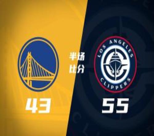 半场战报快船领先勇士12分八村塁11中8砍21+5库里10分