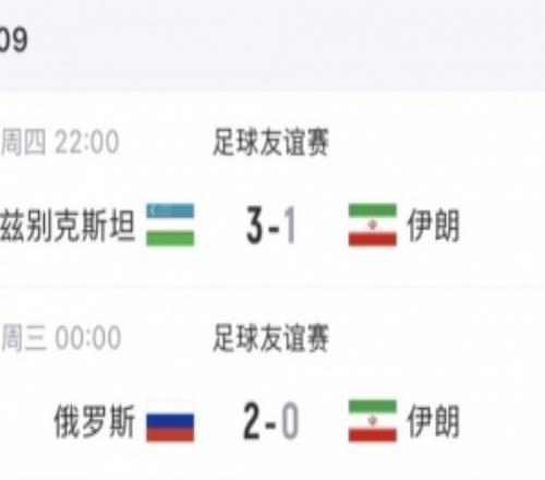 国足亚洲杯对手热身情况：伊朗2负吉尔吉斯斯坦2胜，叙利亚1平1负