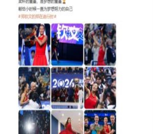 郑钦文深夜发文庆祝：奖杯的重量，是梦想的重量献给小时候自己