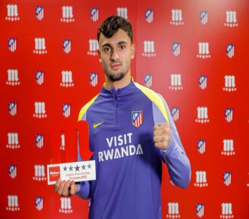 4场1助攻，马竞官方：新援普比尔当选2025年12月最佳球员