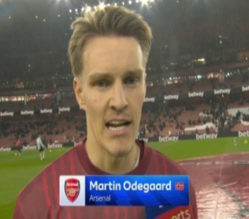 厄德高：英超每场比赛都很关键我现在的感觉非常好