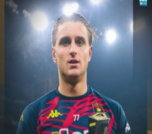 斩获进球！科隆博当选热那亚vs米兰全场最佳球员