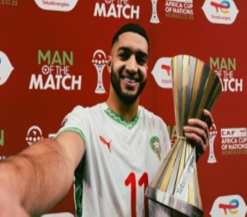 抽射锁定胜局！非洲杯官方：塞巴里当选摩洛哥vs喀麦隆全场MVP