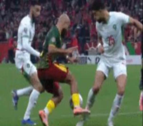 是点球吗姆伯莫突入禁区痛苦倒地，裁判未判给喀麦隆队点球