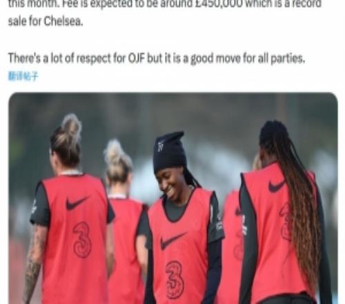 记者：维拉女足将45万镑签下弗朗索瓦，创蓝军女足卖人价格纪录