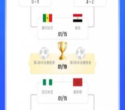 非洲杯半决赛对阵出炉：塞内加尔vs埃及、尼日利亚vs摩洛哥