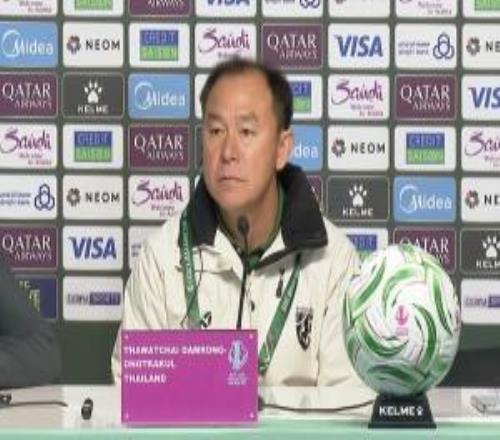泰国U23主教练：中国球员高大强壮但只要有希望我们就会全力以赴