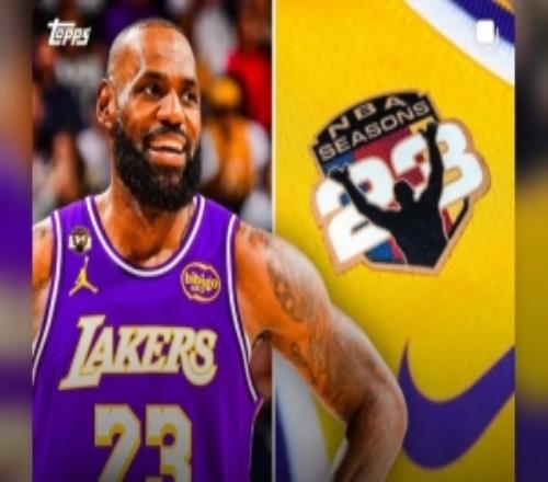 23赛季球衣特制补丁！詹姆斯转发：我也要个人收藏！