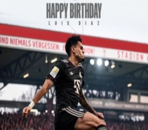 今天迪亚斯29岁生日，拜仁社媒：生日快乐我们都在为你庆祝！