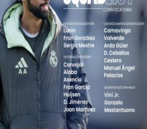 阿韦洛亚带队首战！皇马国王杯名单：姆巴佩、罗德里戈、贝林缺席