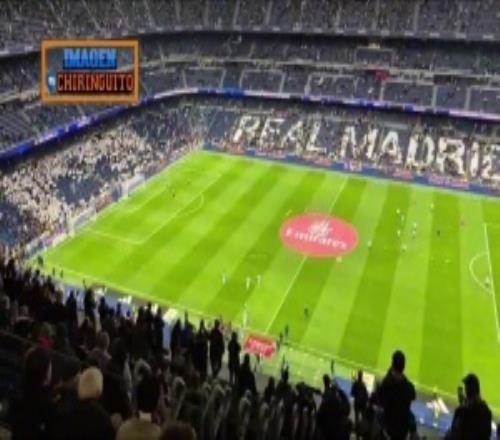 吁皇马球员出场热身，伯纳乌现场球迷爆发出漫天嘘声