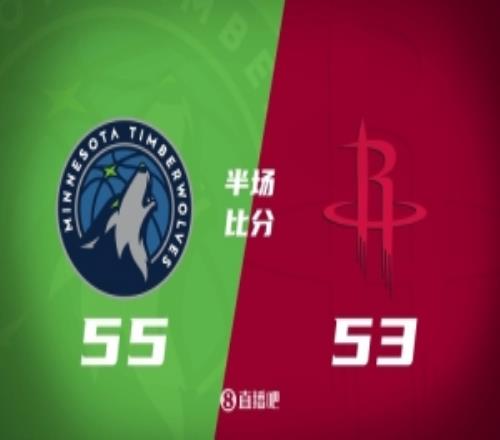 半场战报森林狼5553领先火箭里德17+6华子缺战杜兰特18分