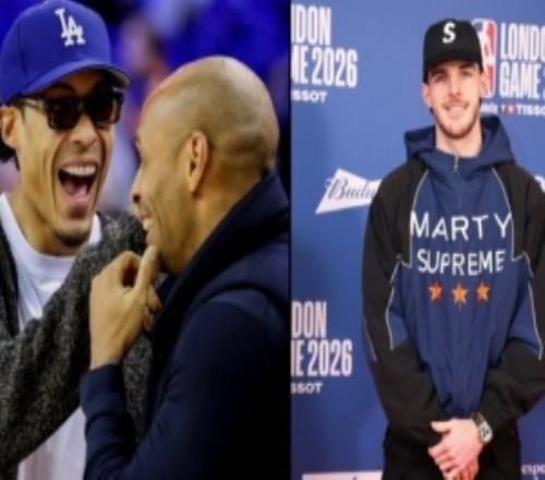 NBA伦敦赛，范戴克、亨利、赖斯、马塞洛等足坛球星现场观战