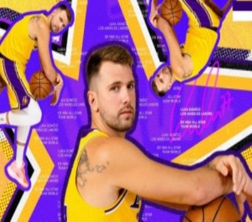 西部首发+全联盟票王！湖人官方发布东契奇全明星海报