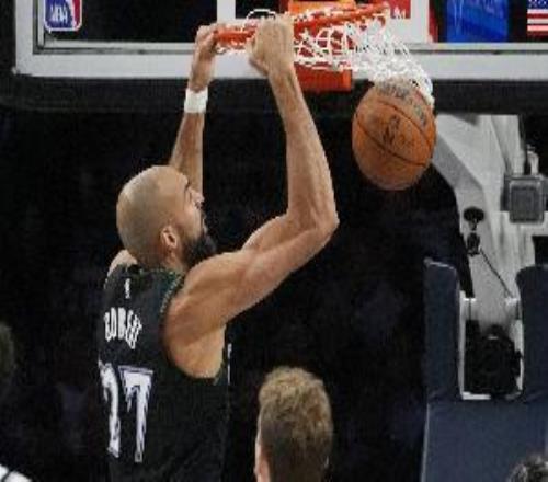 标配两双！戈贝尔5中5得到11分10板防守给力送2断4帽&但罚球5中1