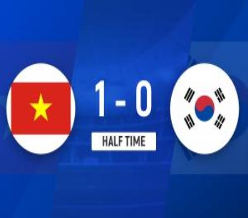 半场U23越南暂10韩国阮庭北助攻阮国越破门越南控球仅3成