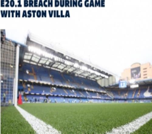 维拉替补席遭水瓶投掷！英足总官方：切尔西因不当行为被罚15万镑