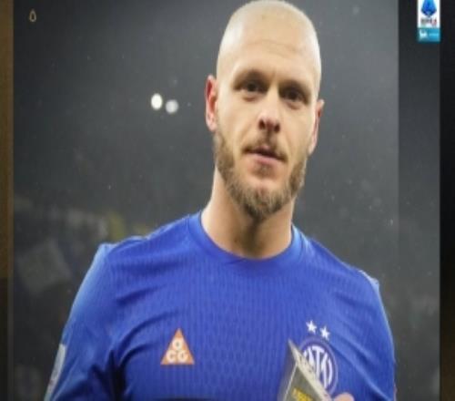 1球2助攻！官方：28岁边后卫迪马尔科当选国米vs比萨全场最佳球员