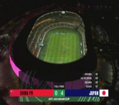 还有差距！中国队04日本创U23亚洲杯决赛最大比分此前最多差2球