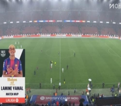 1进球4关键传球，亚马尔当选巴萨30皇家奥维耶多一役全场最佳