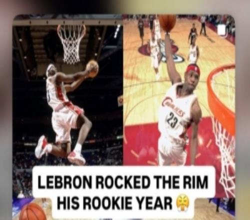 23年弹指一挥间！詹姆斯对阵骑士前转发了新秀时期的经典扣篮瞬间