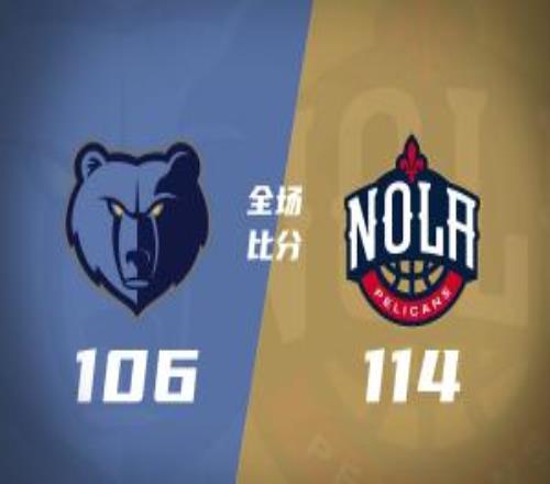 鹈鹕三人20+送灰熊5连败贝22+8锡安21+7小贾伦18中6