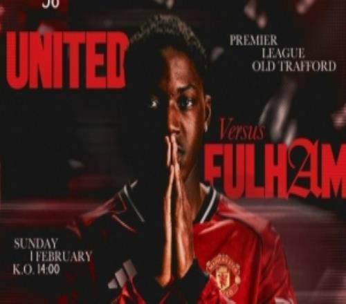 冲击三连胜！曼联官方发布本轮对富勒姆海报，梅努单人出镜