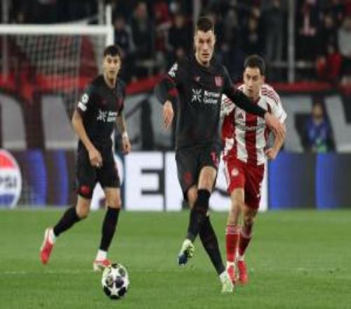 欧冠勒沃库森20奥林皮亚科斯占先机希克双响波库失单刀