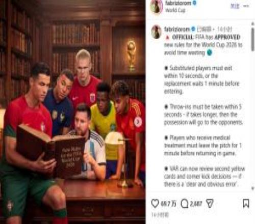 �������ߣ�FIFA�������±��¹滻��10���볡�����������5������