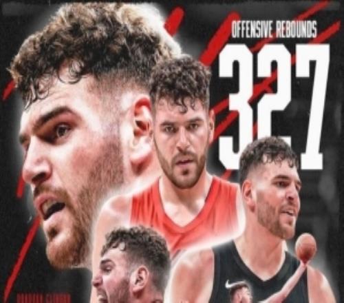克林根本赛季已经抢到327个进攻篮板创开拓者队史新纪录
