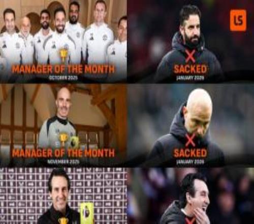 塔帅能否破魔咒阿莫林、马雷斯卡获月最佳后下课，瓜帅欧冠出局