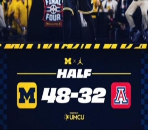 半场密歇根4832亚利桑那伦德伯格崴脚卡多14中2伯里斯5中0