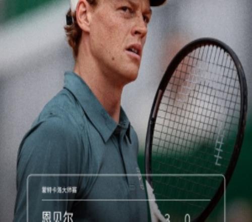 太强!辛纳直落两盘轻取安贝尔,晋级蒙特卡洛大师赛第三轮