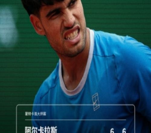 红土首秀过关！阿尔卡拉斯20巴埃斯，晋级蒙特卡洛大师赛第三轮