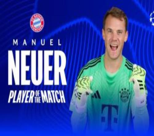 40岁功力不减当年!官方:诺伊尔当选皇马vs拜仁全场最佳