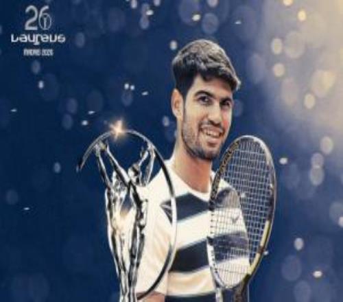 击败登贝莱、辛纳！官方：阿尔卡拉斯当选劳伦斯年度最佳男运动员