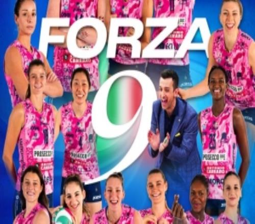 科内利亚诺30击败米兰，系列赛31胜出夺意甲冠军，朱婷随队夺冠