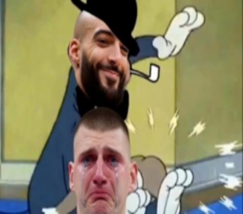 键盘侠戈贝尔打得约基奇叫爸爸！迈克布朗就是拼多多版里弗斯