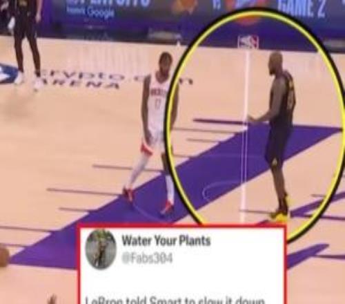 偷袭小同志！老詹示意压节奏随后突然启动空切暴扣杀死比赛！