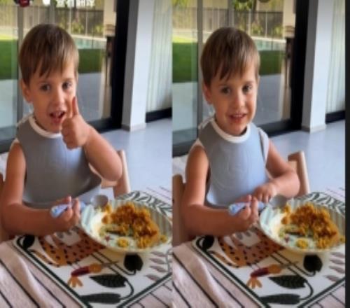 萨乌尔社媒晒照：我的儿子已经出院回家，他向大家表示感谢