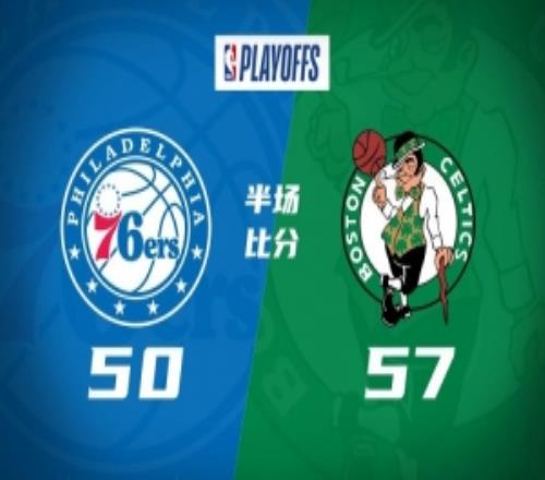 半场战报绿军5750领先76人塔图姆14+8布朗11分恩比德15+5